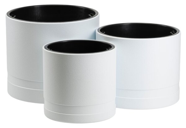 PLASTOVÝ KVĚTINÁČ LUNA CYLINDER 43,5X38 CM BÍLÁ