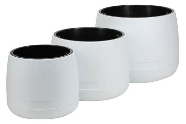 PLASTOVÝ KVĚTINÁČ LUNA VASE 42X32 CM BÍLÁ