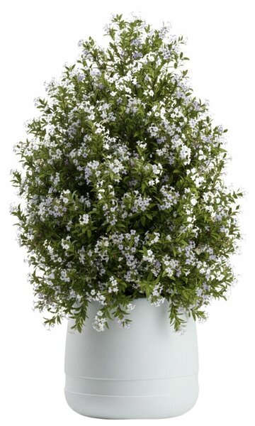 PLASTOVÝ KVĚTINÁČ LUNA VASE 42X32 CM BÍLÁ