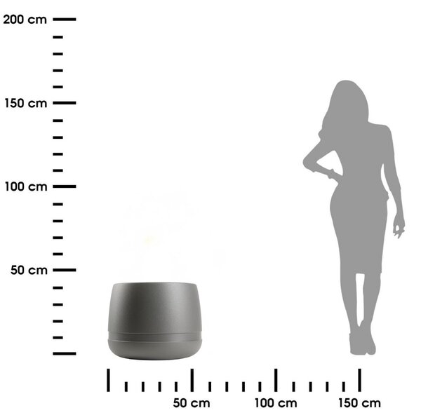 PLASTOVÝ KVĚTINÁČ LUNA VASE 48X38 CM ANTRACITOVÁ