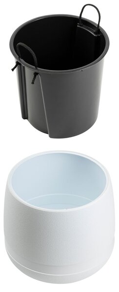 PLASTOVÝ KVĚTINÁČ LUNA VASE 35X30 CM BÍLÁ BX