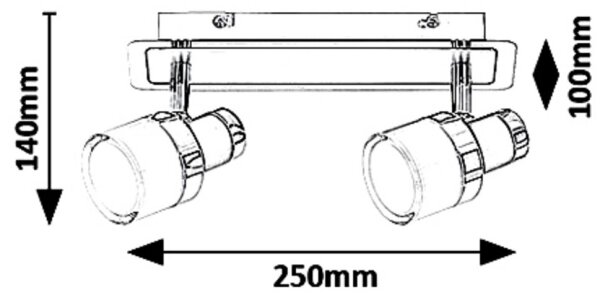 Rabalux 5022 - LED Bodové svítidlo HAROLD 2xLED/5W/230V IP44