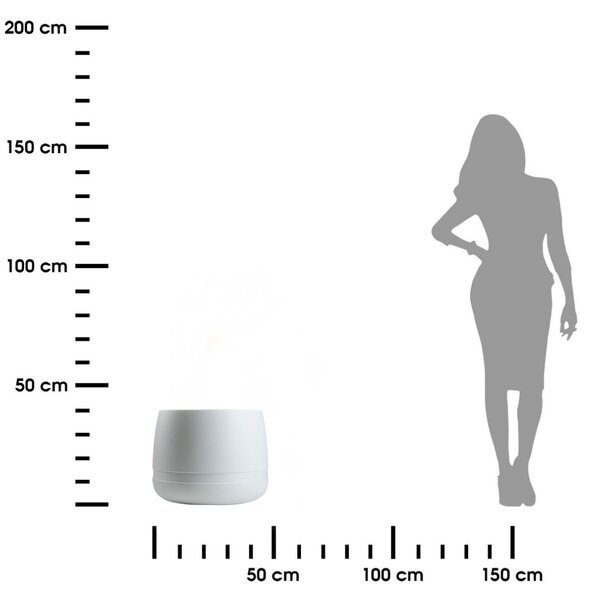 PLASTOVÝ KVĚTINÁČ LUNA VASE 48X38 CM BÍLÁ