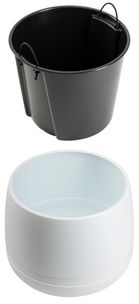 PLASTOVÝ KVĚTINÁČ LUNA VASE 48X38 CM BÍLÁ