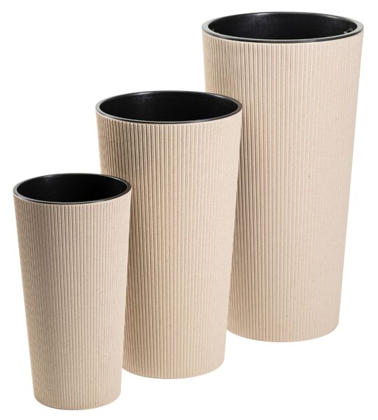 PLASTOVÝ KVĚTINÁČ URBANIKA ECO 46,5X25,5 CM LATTE