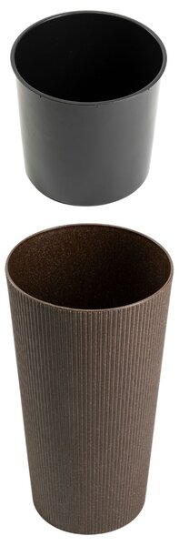 PLASTOVÝ KVĚTINÁČ URBANIKA ECO 46,5X25,5 CM TMAVĚHNĚDÁ