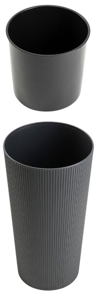 PLASTOVÝ KVĚTINÁČ URBANIKA ECO 46,5X25,5 CM ANTRACITOVÁ