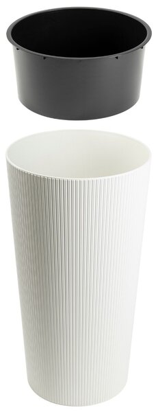 PLASTOVÝ KVĚTINÁČ URBANIKA ECO 75X41 CM BÍLÁ