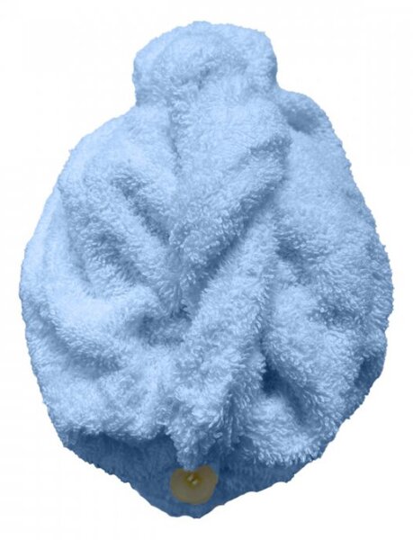 Rychleschnoucí froté Turban na vlasy světle modrý TiaHome