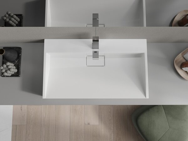 Mexen Ava umývátko na desku z konglomerátu 1/O 80 x 46 cm, bílá - 23018001