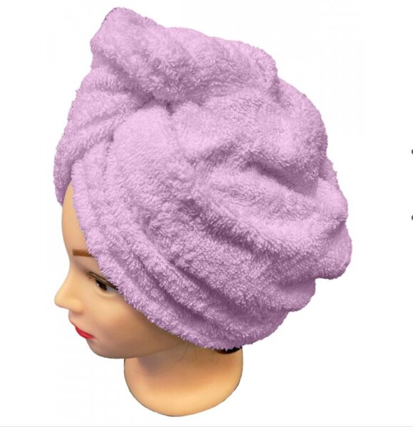 Rychleschnoucí froté Turban na vlasy fialový TiaHome