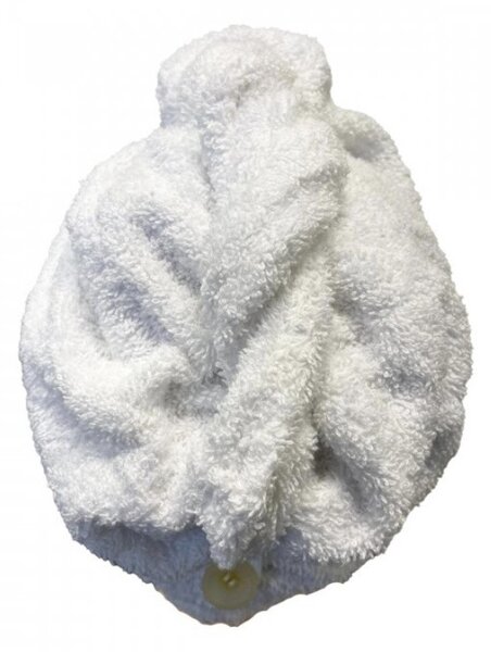 Rychleschnoucí froté Turban na vlasy bílý TiaHome