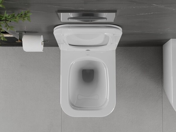 Mexen Madox WC mísa Rimless se zpomalovacím sedátkem slim, duroplast, bílý lesk - 30154000