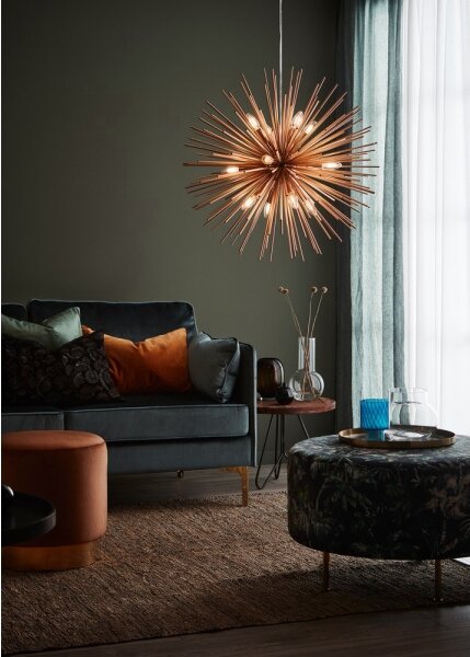 Markslöjd 107752 - Lustr na lanku SOLEIL 12xE14/20W/260V rose gold