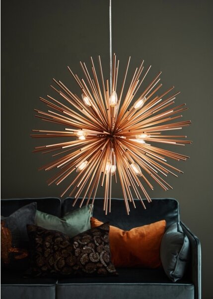 Markslöjd 107752 - Lustr na lanku SOLEIL 12xE14/20W/260V rose gold