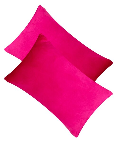 Mikroplyšový povlak na polštář 40x60 cm - Růžová