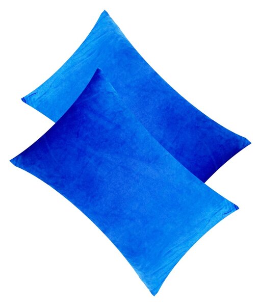 Mikroplyšový povlak na polštář 40x60 cm - modrý