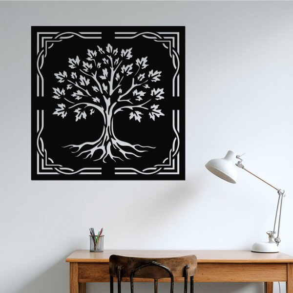 Dřevěný strom PŘEDKŮ | Rozměry (cm): 40x40 | Zvolte barvu dekoru: Černá