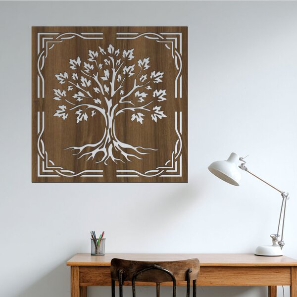 Dřevěný strom PŘEDKŮ | Rozměry (cm): 40x40 | Zvolte barvu dekoru: Černá