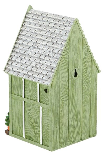 Ptačí budka House, 25x14x13,5 cm, polyresin, zelená