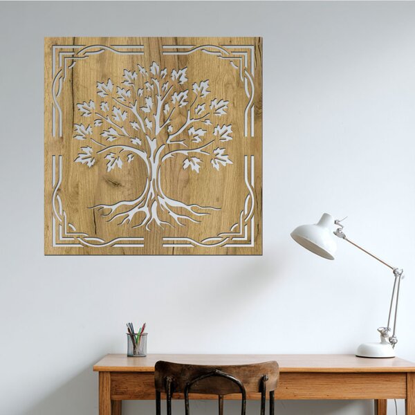 Dřevěný strom PŘEDKŮ | Rozměry (cm): 40x40 | Zvolte barvu dekoru: Černá