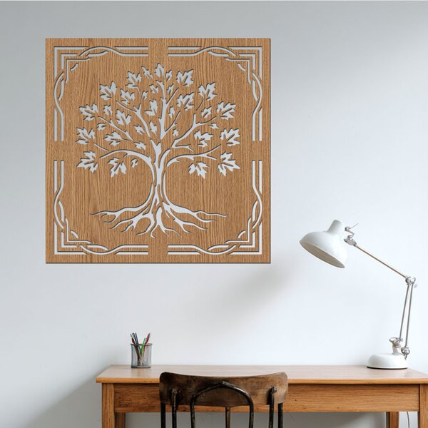 Dřevěný strom PŘEDKŮ | Rozměry (cm): 40x40 | Zvolte barvu dekoru: Černá