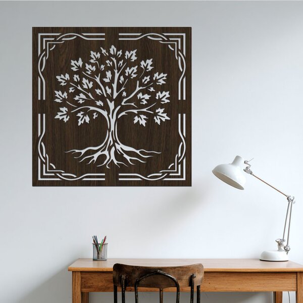 Dřevěný strom PŘEDKŮ | Rozměry (cm): 40x40 | Zvolte barvu dekoru: Černá