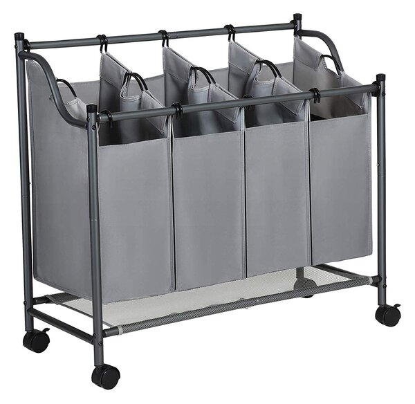 SONGMICS Koš na prádlo GERARD 4X35 L šedý