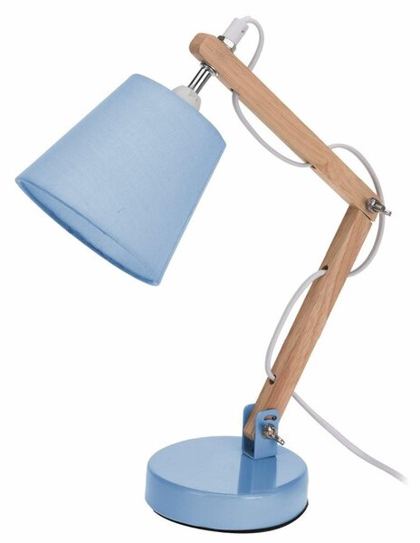 DekorStyle Stolní lampička se stínidlem- modrá