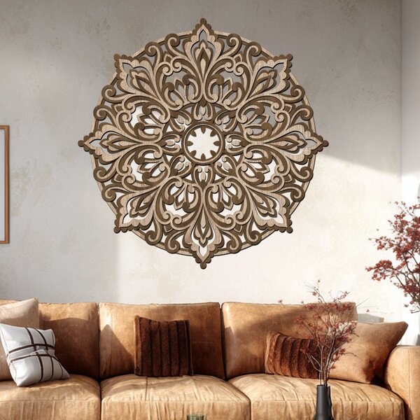 4 vrstvá mandala SEBEDŮVĚRU | Rozměry (cm): 40x40 | Zvolte barvu dekoru: Černá-Bílá