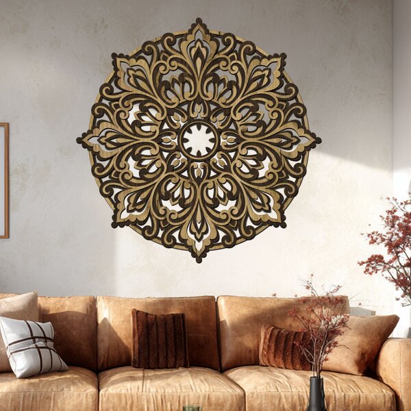 4 vrstvá mandala SEBEDŮVĚRU | Rozměry (cm): 40x40 | Zvolte barvu dekoru: Černá-Bílá