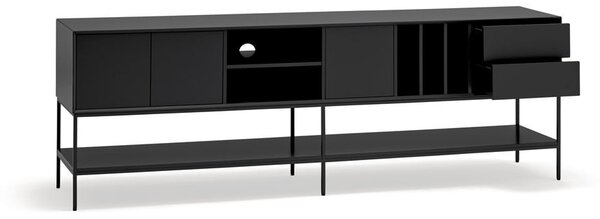 Černý TV stolek 220x74x45 cm Platt – Teulat