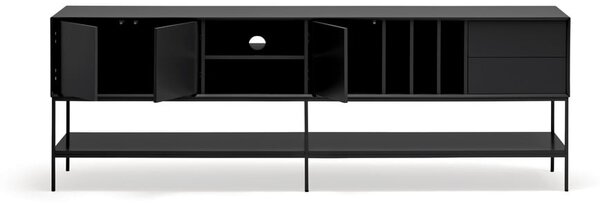 Černý TV stolek 220x74x45 cm Platt – Teulat