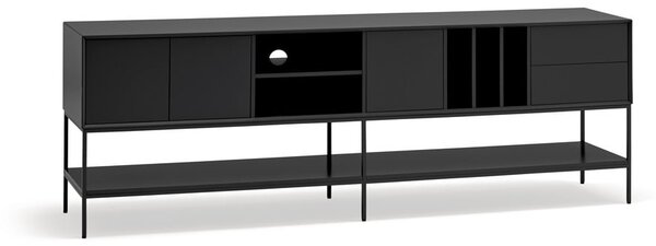 Černý TV stolek 220x74x45 cm Platt – Teulat