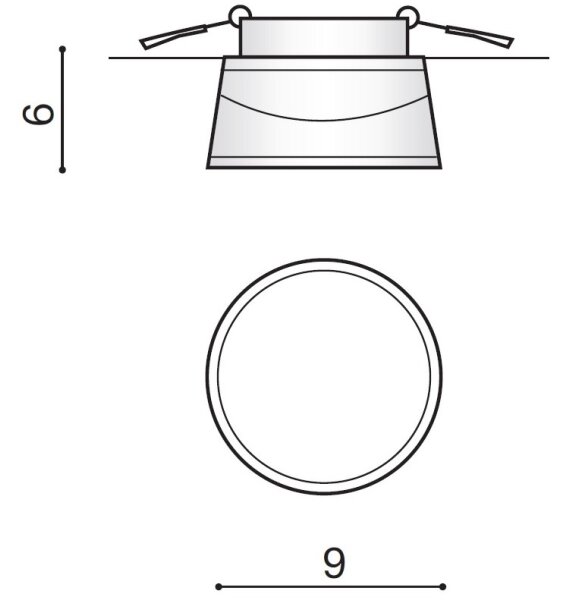 Azzardo AZ2772 - LED Koupelnové podhledové svítidlo UNA LED/7W/230V IP44