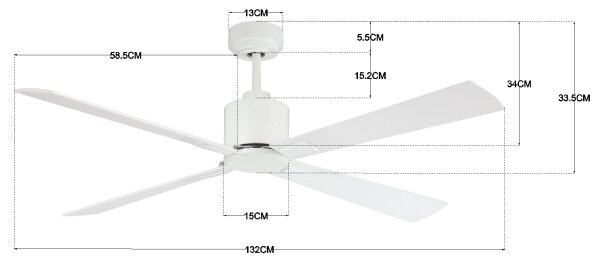Lucci Air 210521 - Stropní ventilátor AIRFUSION CLIMATE dřevo/bílá + DO