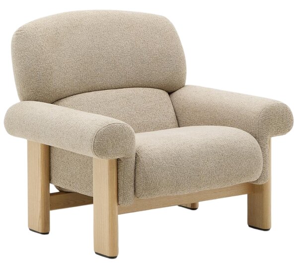 Béžové čalouněné křeslo Kave Home Nema