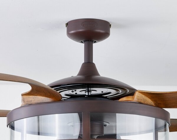 FANAWAY 212925 - LED Stropní ventilátor CLASSIC 3xE27/4W/230V hnědá + DO