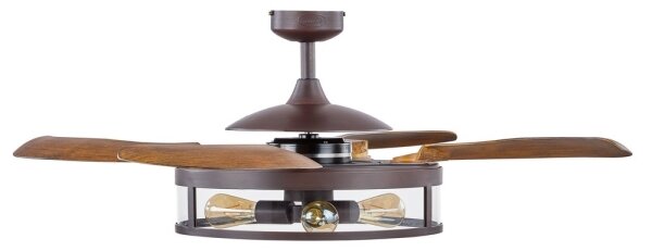 FANAWAY 212925 - LED Stropní ventilátor CLASSIC 3xE27/4W/230V hnědá + DO