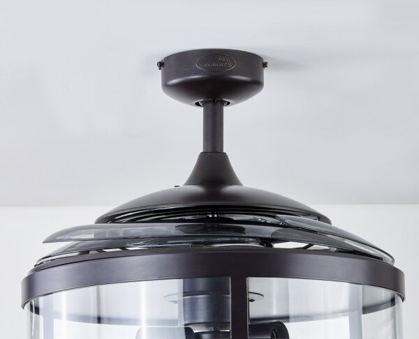 FANAWAY 212927 - LED Stropní ventilátor CLASSIC 3xE27/4W/230V černá + DO