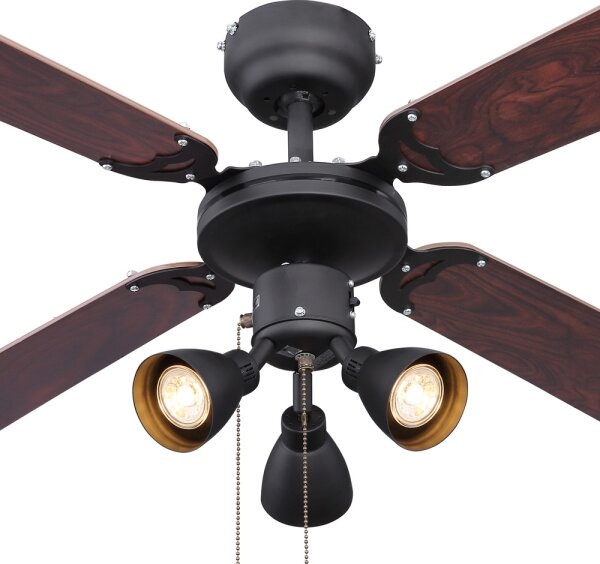 Globo 03808 - Stropní ventilátor HARVEY 3xGU10/50W/230V