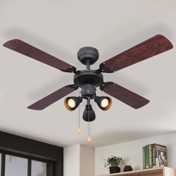 Globo 03808 - Stropní ventilátor HARVEY 3xGU10/50W/230V