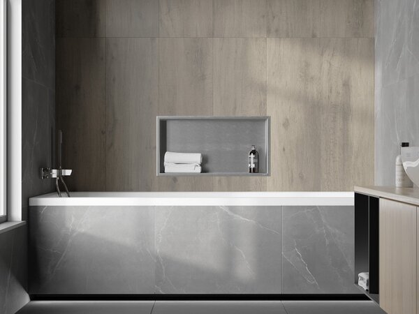 Mexen X-Wall-R výklenková police s límcem 60 x 30 cm, inox - 1910603010