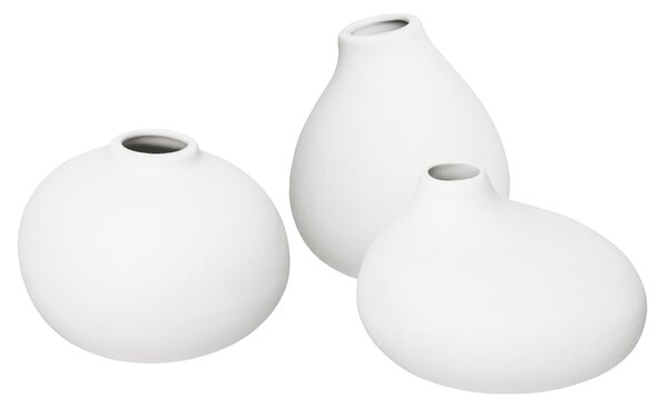 BLOMUS Vázy porcelánové bíle 3 ks 9cm, 7cm, 6,5cm nona