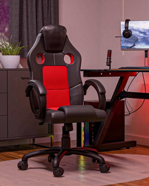 TP Living Kancelářské křeslo Enzo černá/červená