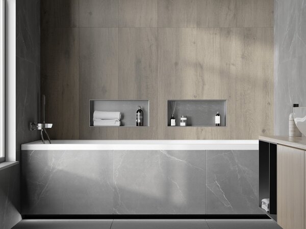 Mexen X-Wall-NR nástěnná polička bez límce 45 x 20 cm, inox - 1911452010
