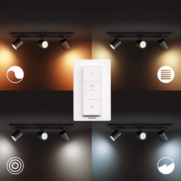 Philips - LED Stmívatelné bodové svítidlo Hue RUNNER 3xGU10/4,2W/230V + DO černá