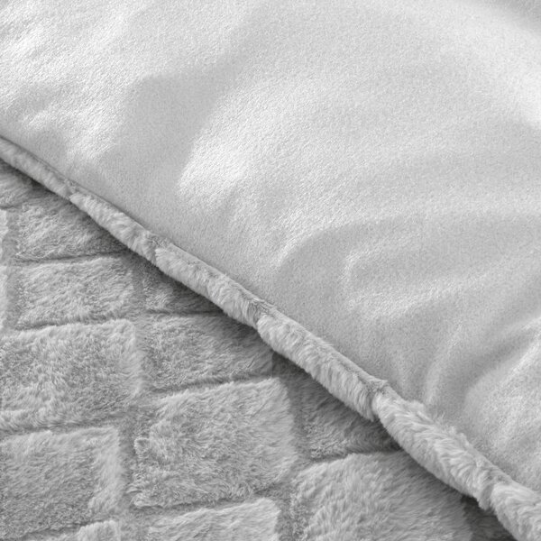 Šedé povlečení na jednolůžko z mikroplyše 135x200 cm Cosy Diamond – Catherine Lansfield