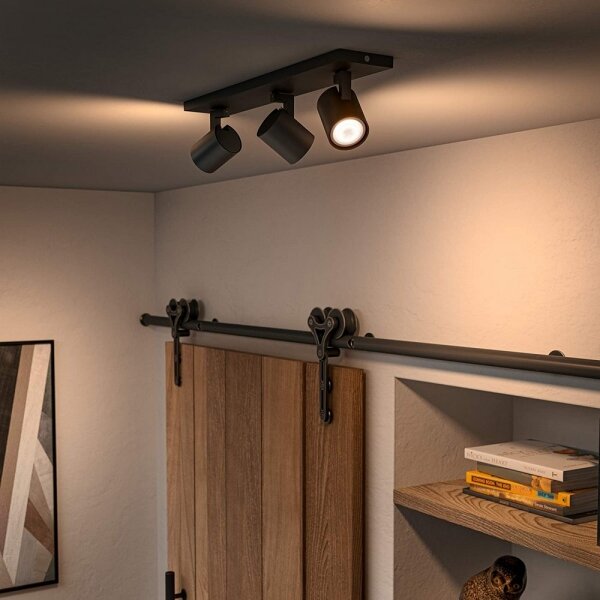 Philips - LED Stmívatelné bodové svítidlo Hue RUNNER 3xGU10/4,2W/230V + DO černá