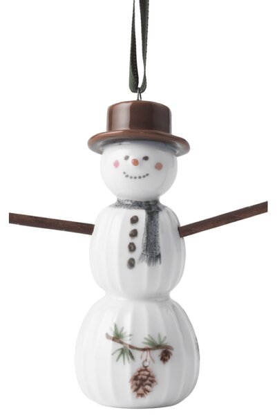 Kähler Design Závěsná keramická dekorace Sněhulák Hammershøi Christmas - Man KD524